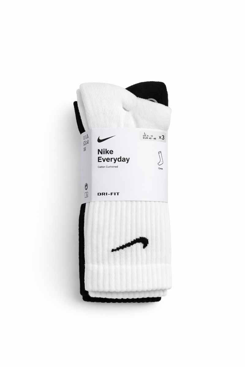 NK CREW EVERDAY COTTON CUSHIONED DRI-FIT PACK OF THREE