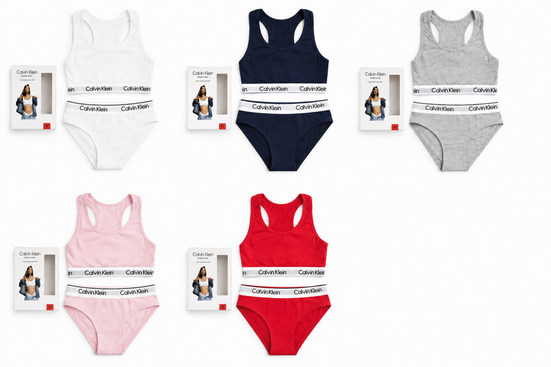 CK BRALETTE + BIKINI SET SOFT COTTON STRETCH ;;;;;