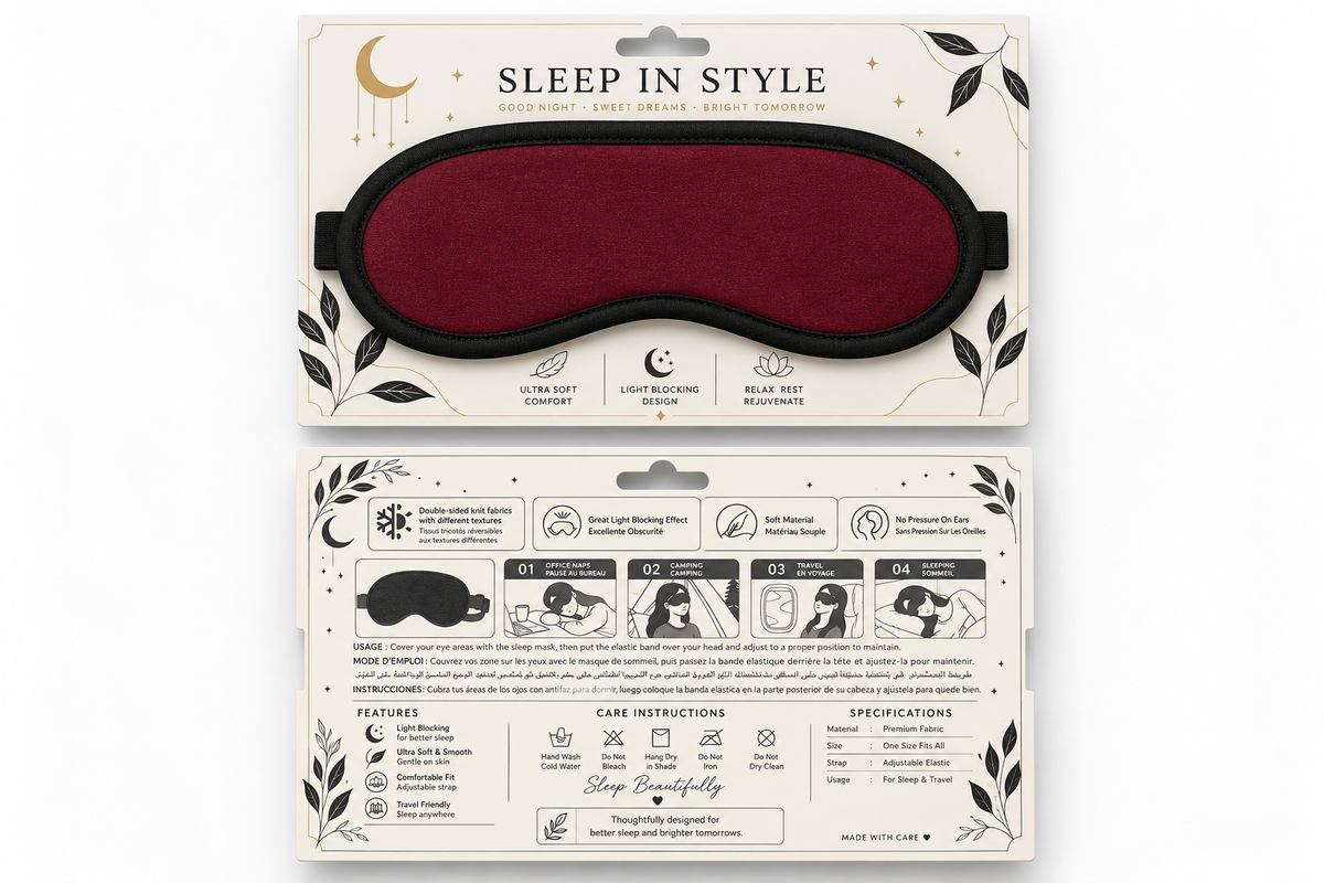 The Sleep Set - 5 Ultra Soft Eye Masks