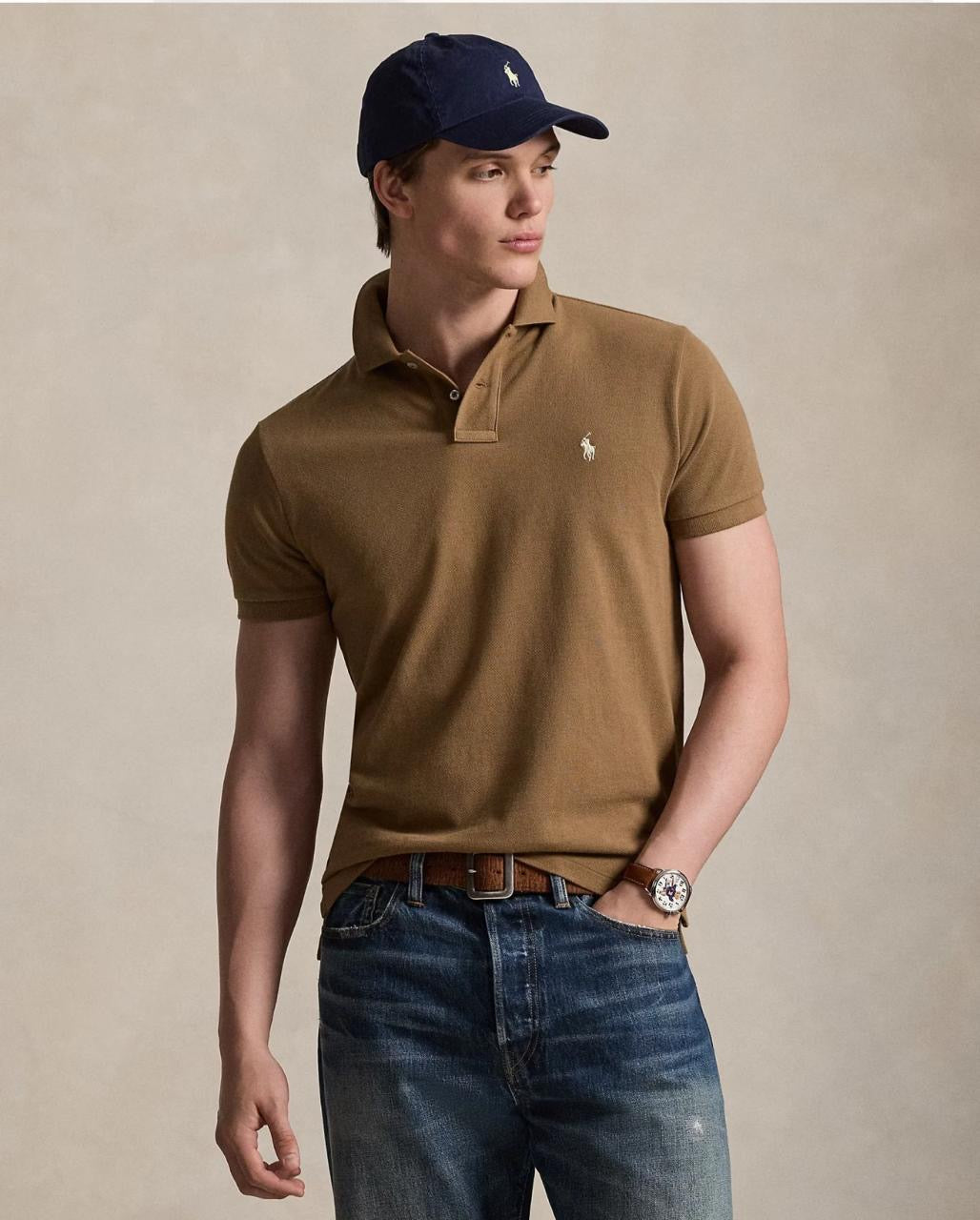 RL BASIC POLO BROWN