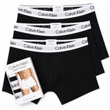 CK MODERN STRUCTURE BOXER PANTS  PACK OF THREE COTTON STRETCH BLACK ;;