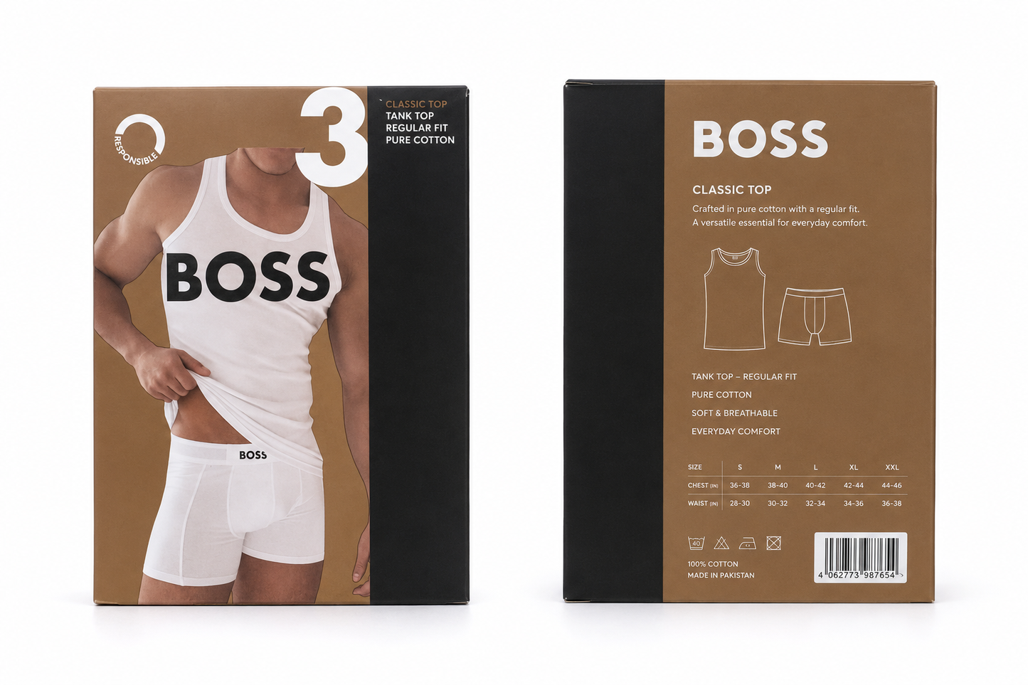 BOSS VEST PACK OF THREE