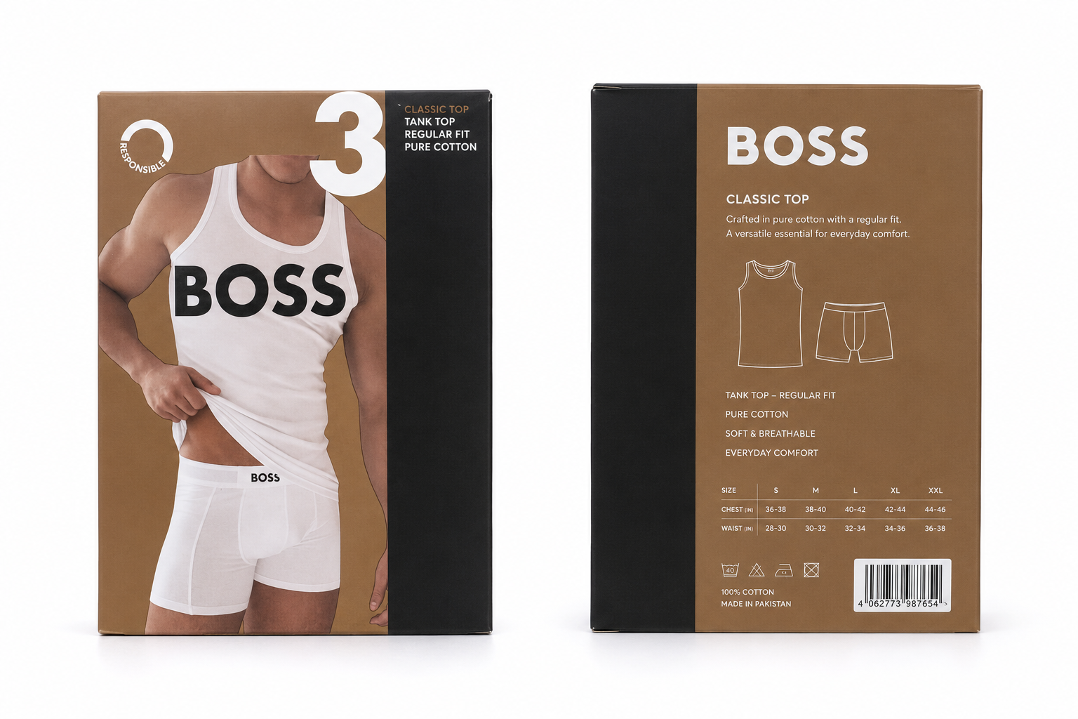 BOSS VEST PACK OF THREE