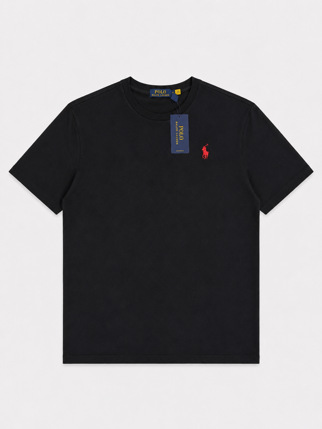 RL BLACK TEE SIDE LOGO