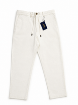 RL WHITE OPEN BOTTOM PANTS