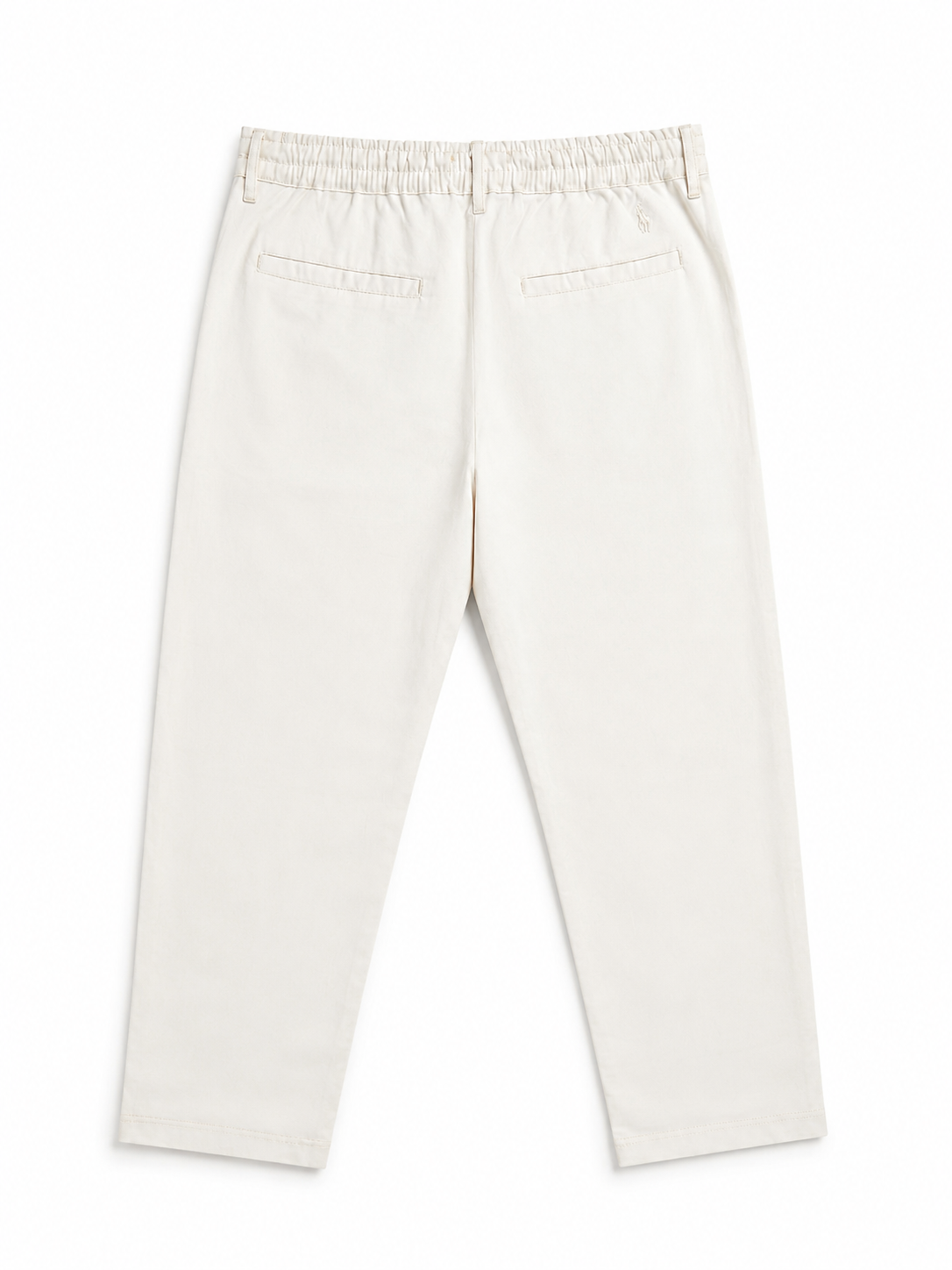 RL WHITE OPEN BOTTOM PANTS
