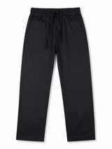 ZRA BLACK COTTON STRAIGHT FIT TROUSER