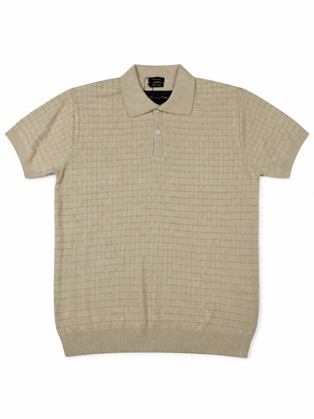 MD BEIGE CHEQUERED POLO