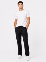 ZRA BLACK COTTON STRAIGHT FIT TROUSER