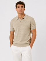 MD BEIGE CHEQUERED POLO