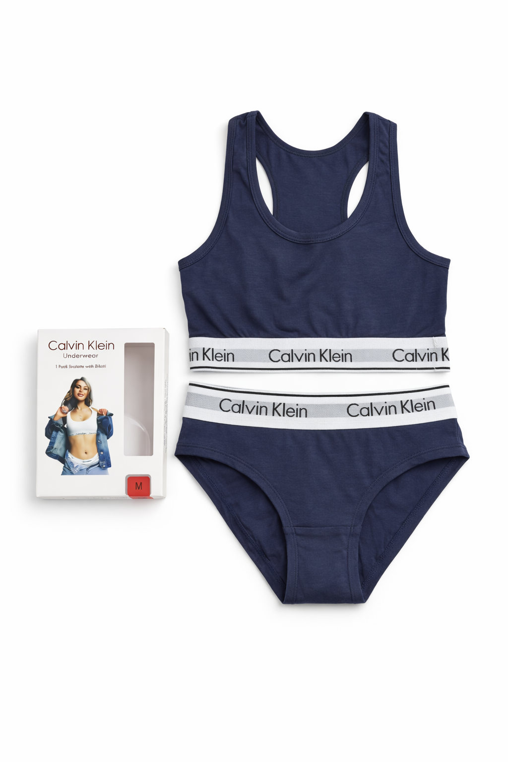 CK BRALETTE BIKINI NAVY SET