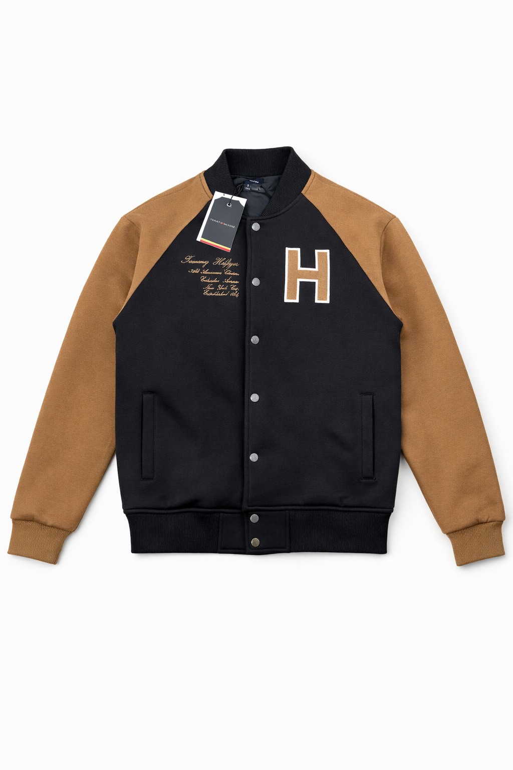TH BLACK&BROWN BASEBALL JACKET