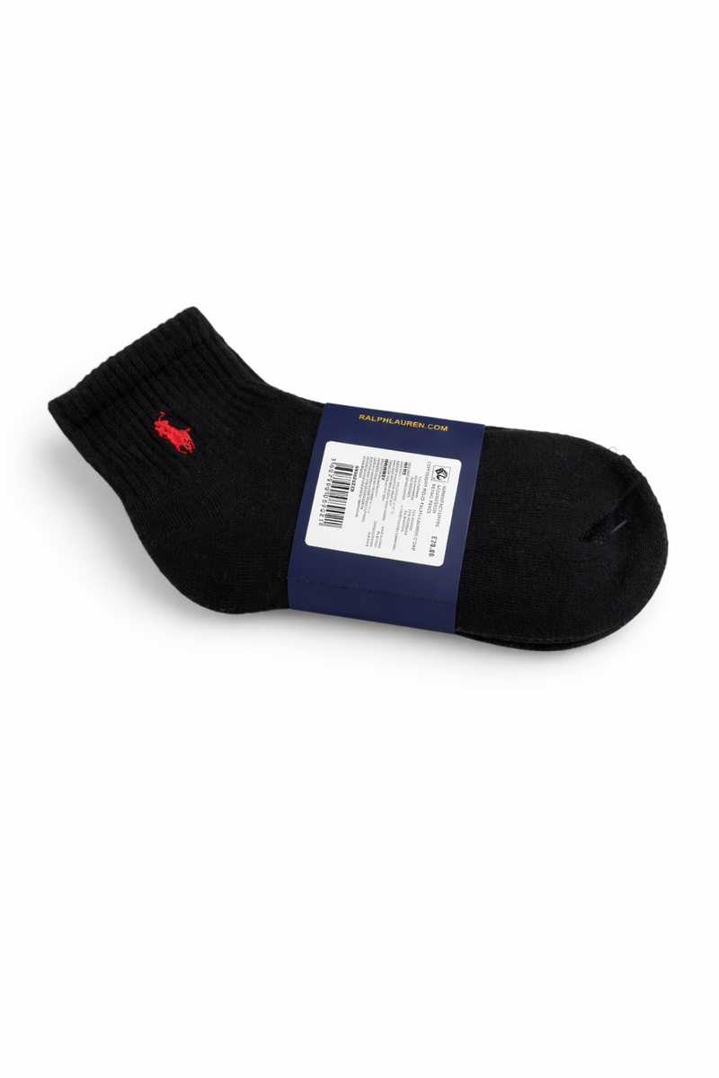 RL BLACK FULL CUSHINED SOCK PACK OF THREE