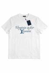 LV WHITE TSHIRT BLUE PRINT