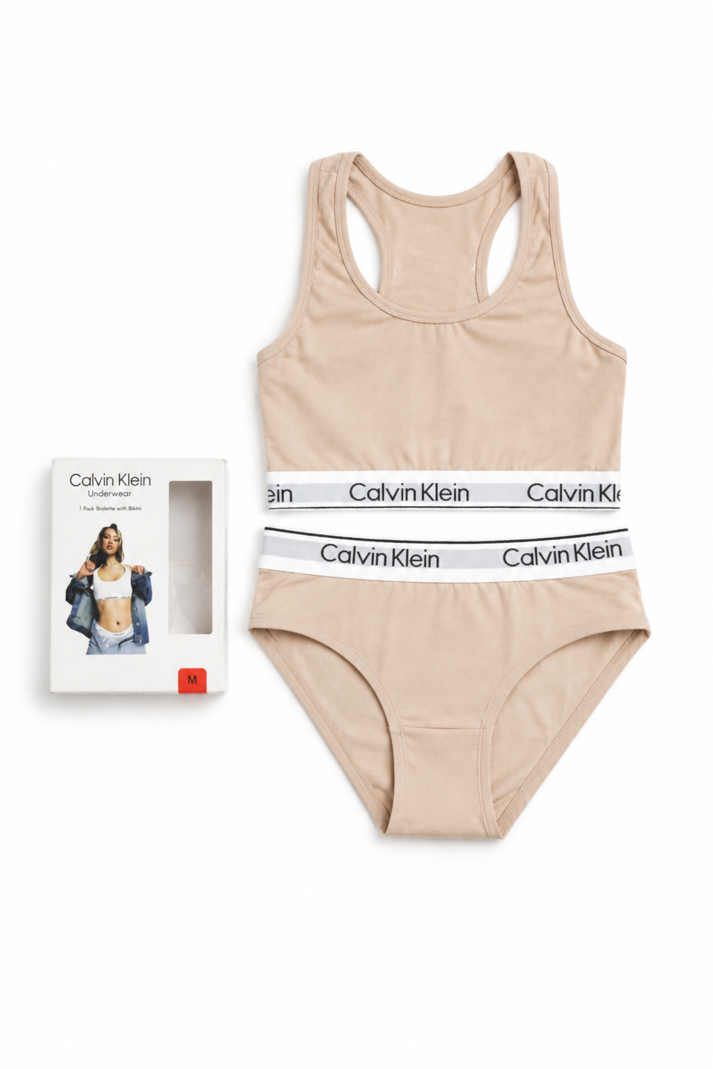 CK BRALETTE + BIKINI SET SOFT COTTON STRETCH ;;;;;