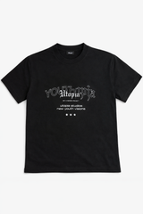 UTOPIA OVER SIZE BLACK TSHIRT