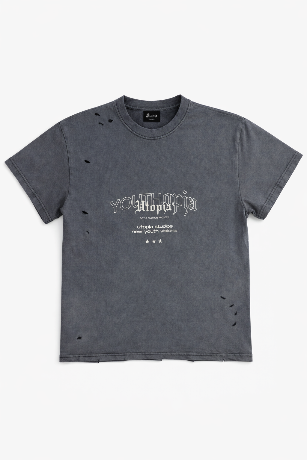 UTOPIA OVER SIZE ACID WASH TSHIRT