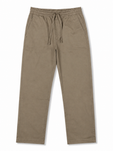 ZRA KHAKI BROWN COTTON STRAIGHT FIT TROUSER