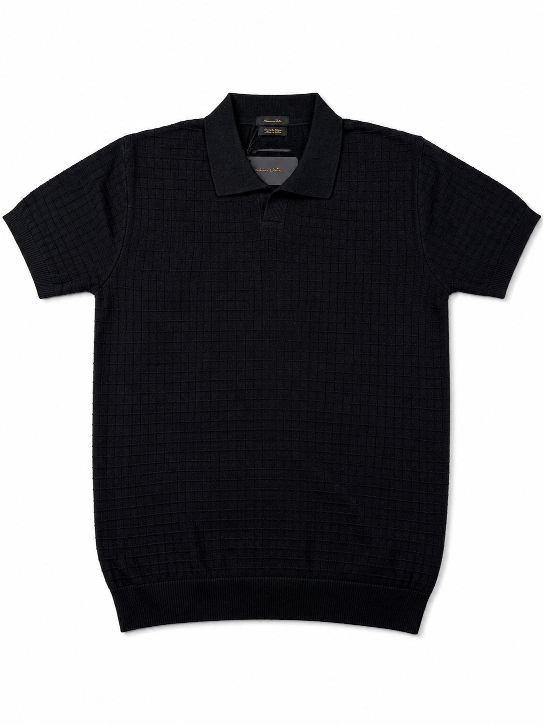 MD BLACK CHEQUERED POLO