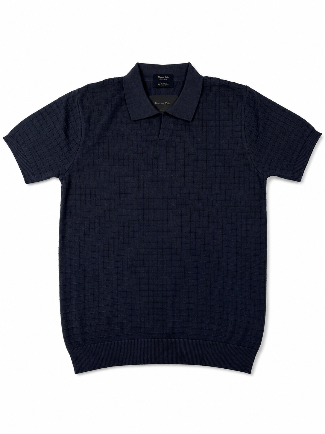 MD DARK NAVY CHEQUERED POLO