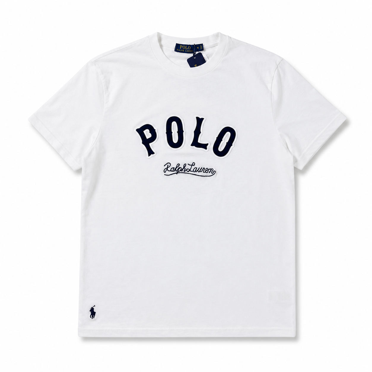 RL HERITAGE EMBROIDERED TEE – WHITE
