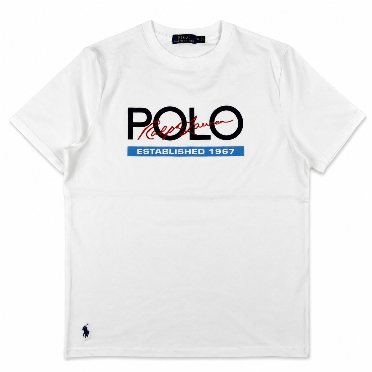RL SIGNATURE LOGO TEE – PURE WHITE