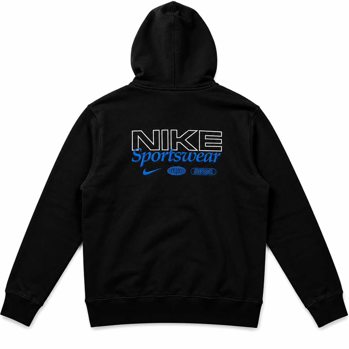 NK BLACK HOODIE SIDE PRINT