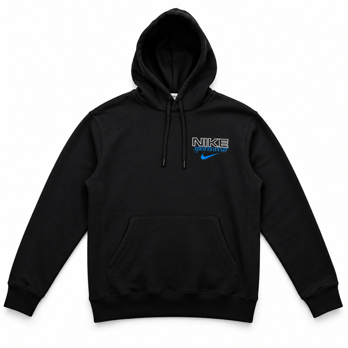 NK BLACK HOODIE SIDE PRINT