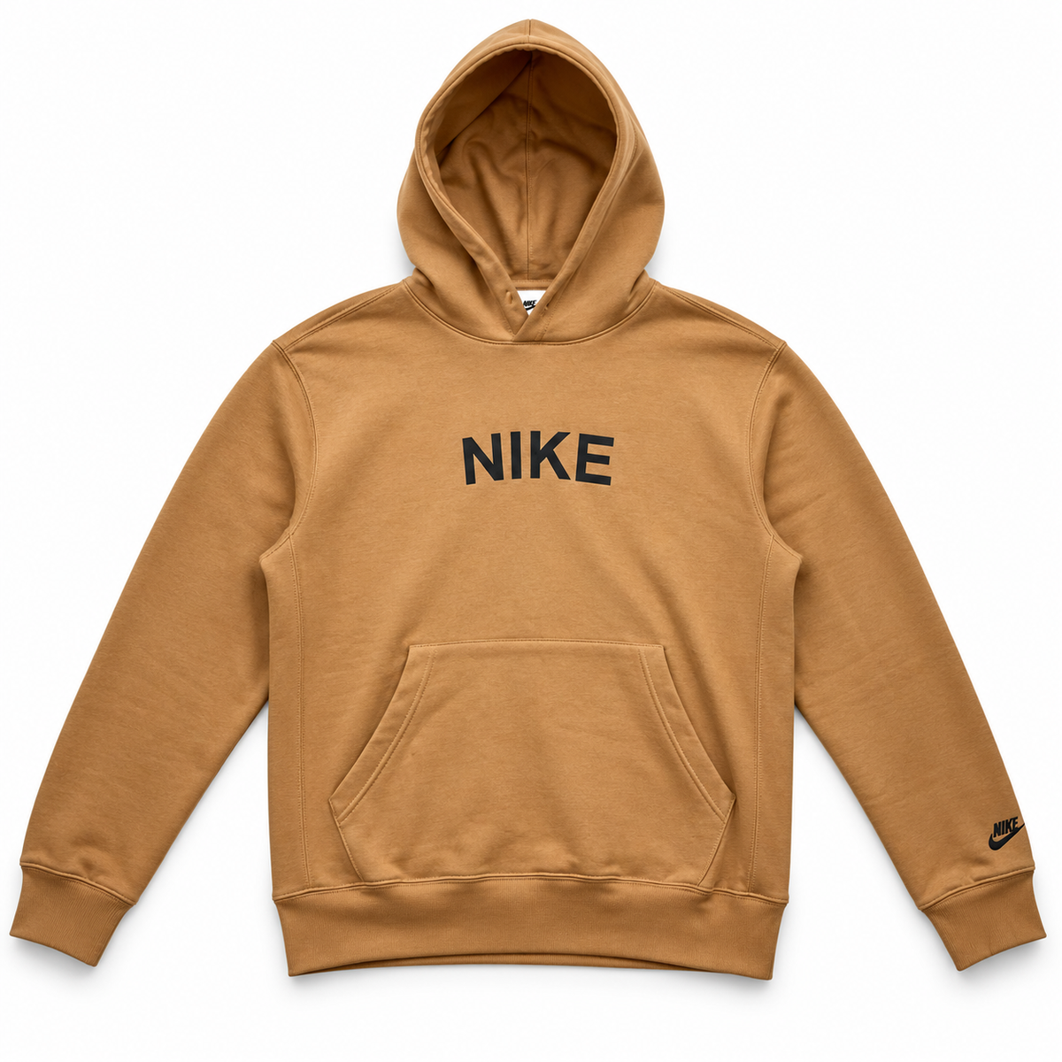 NK BEIGE HOODIE WITH LOGOS