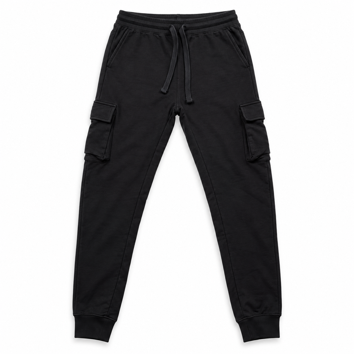 BOOHOOMAN BLACK CARGO TROUSER