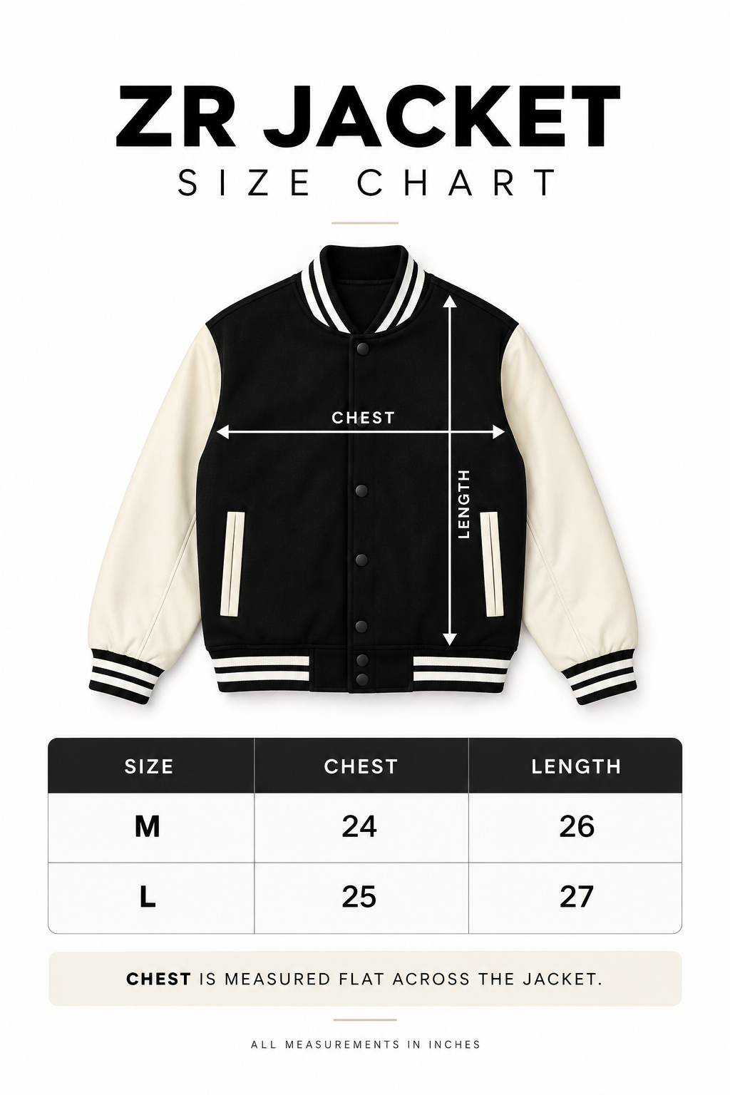 ZR BLACK WITH WHITE STRIPE JACKET