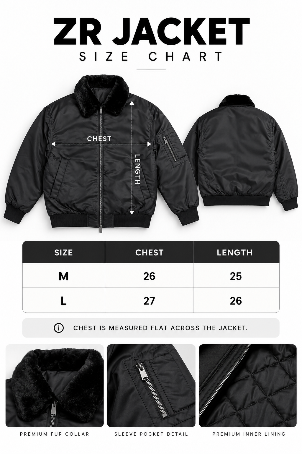 ZR BLACK COLLER JACKET