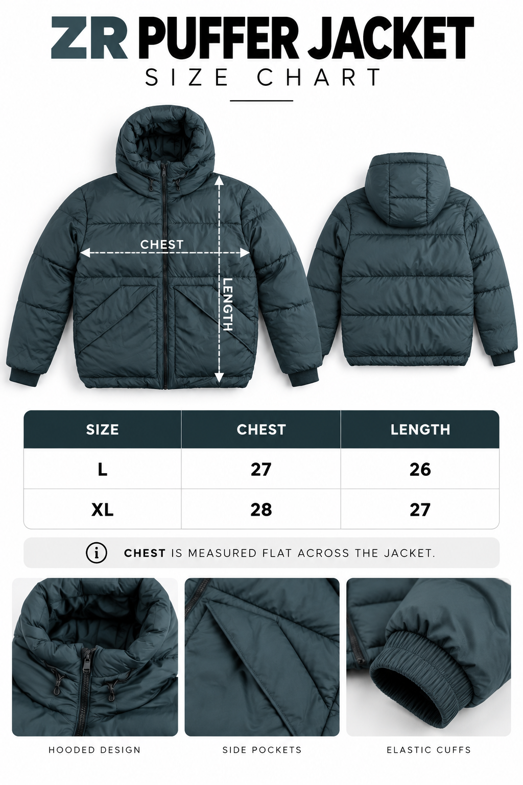 ZR PUFFER NAVY BLUE JACKET