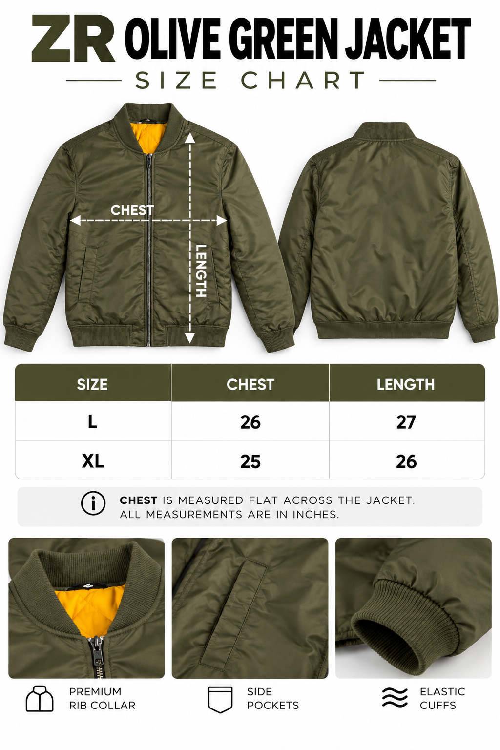 ZR OLIVE  GREEN JACKET