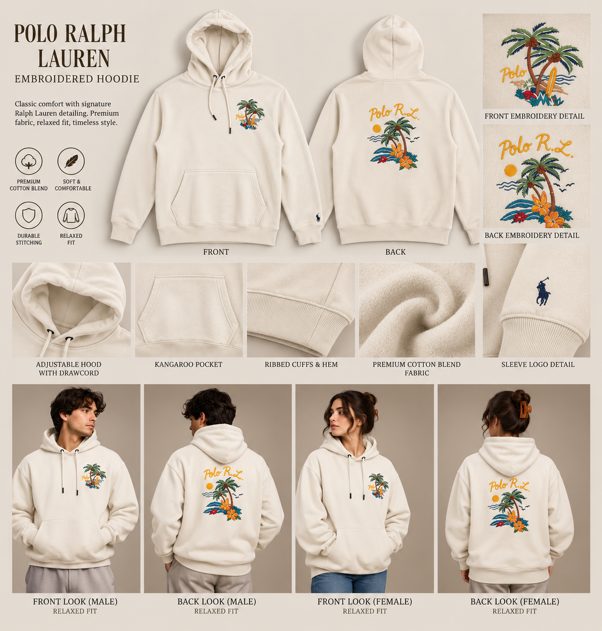 RL EMB HOODIES