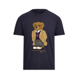 RL NAVY BLUE TEE WITH BEAR LOGO