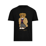 RL BLACK TEE WITH BEAR LOGO