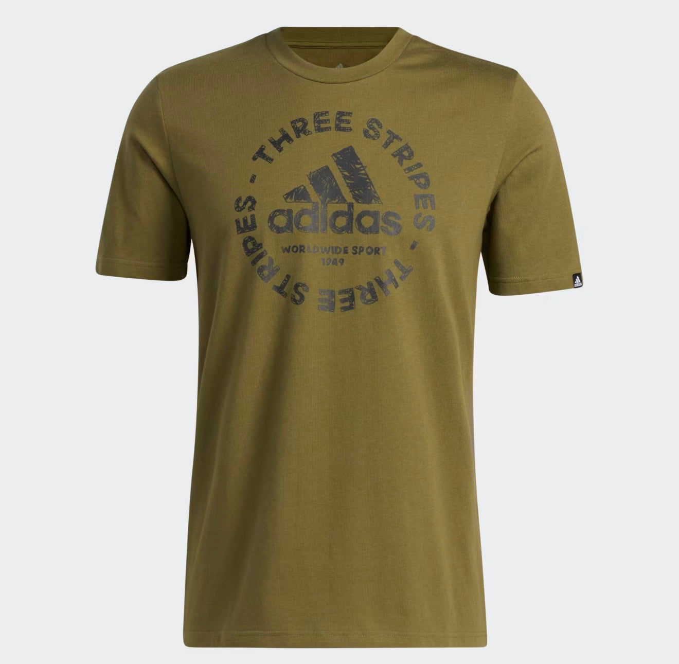 AD OLIVE GRENN TEE FRONT LOGO