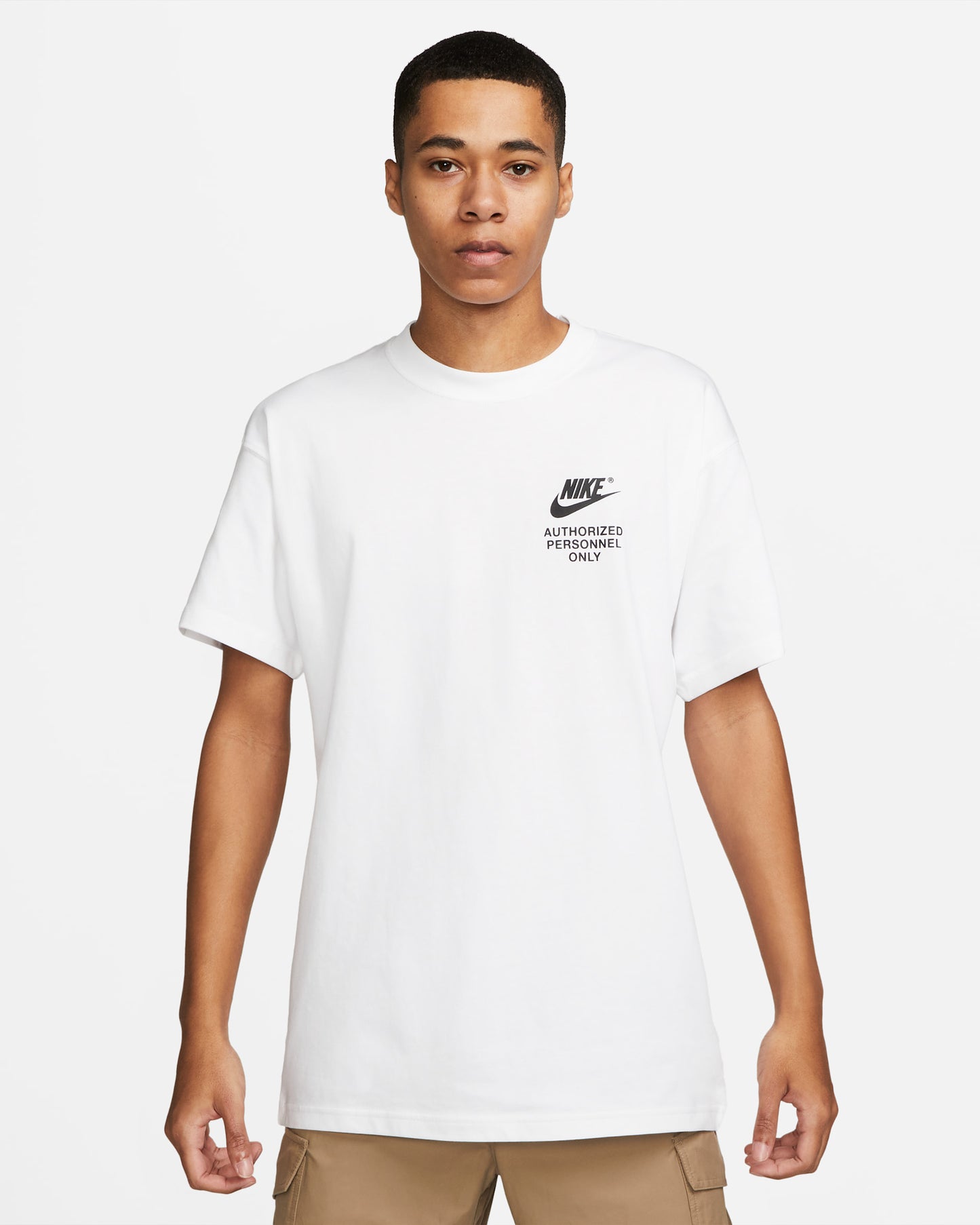 NK WHITE TEE BACK PRINT LOGO