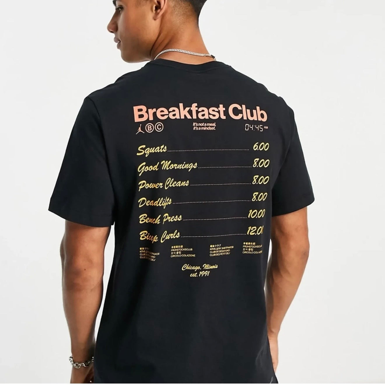 NK AIR BLACK TEE BACK PRINT LOGO