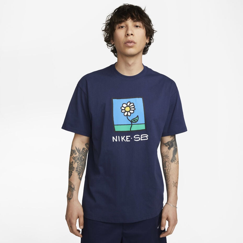 NK NAVY BLUE TEE FRONT LOGO