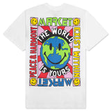 MRKET WHITE TEE WITH BACK LOGO