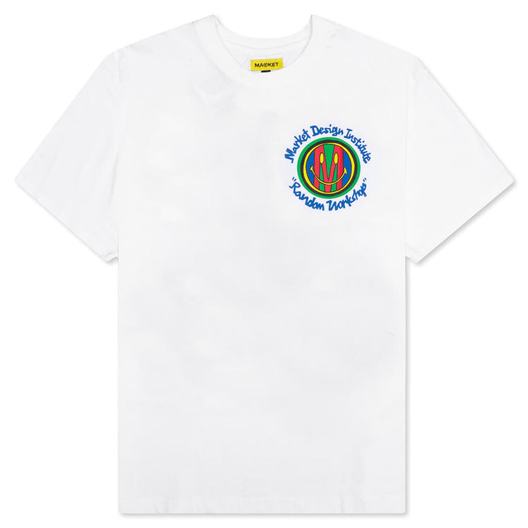 MRKET WHITE TEE BACK PRINT