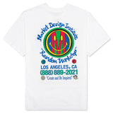 MRKET WHITE TEE BACK PRINT