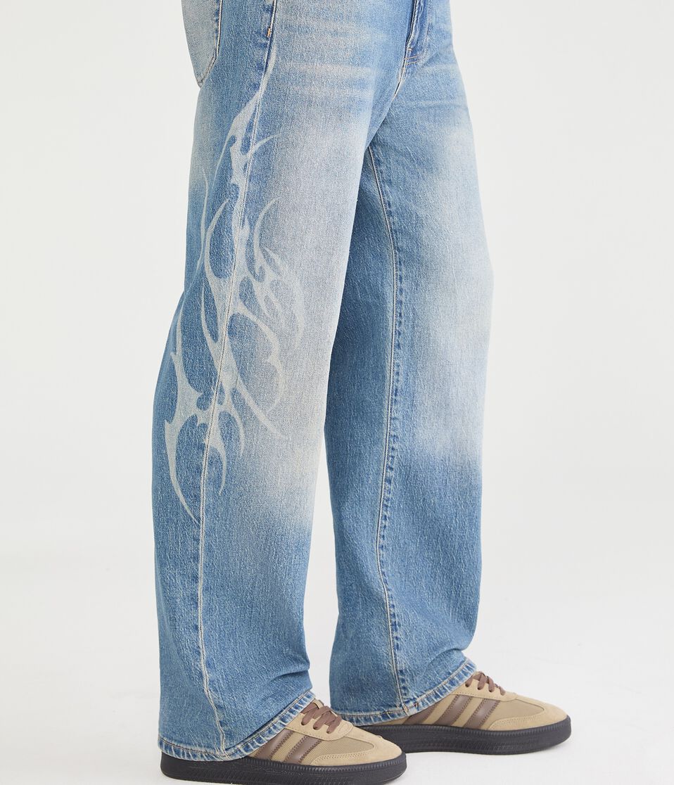 AERO BAGGY JEANS SIDE PRINT