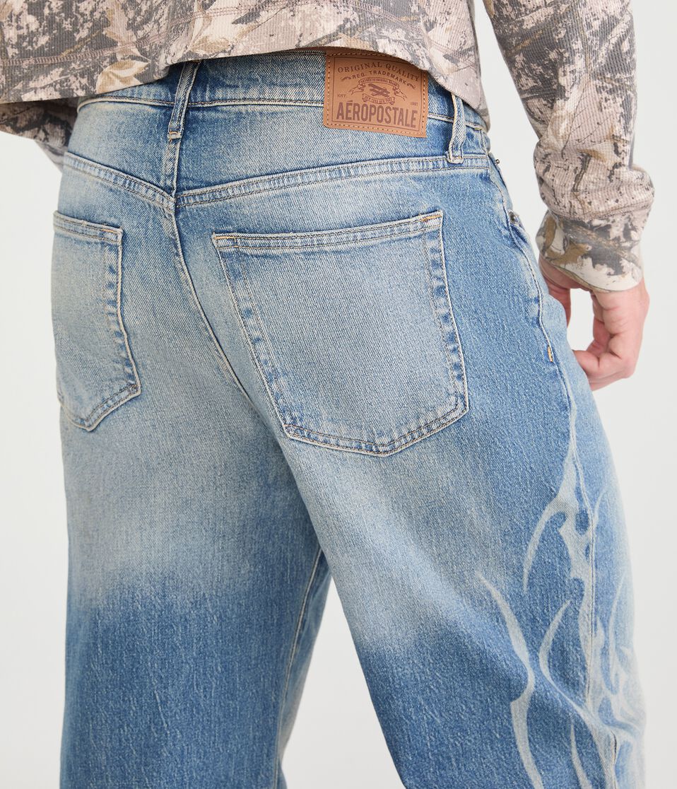 AERO BAGGY JEANS SIDE PRINT