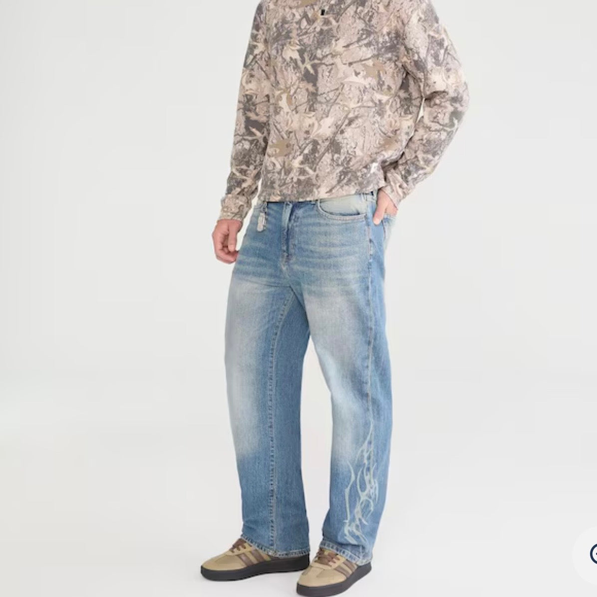 AERO BAGGY JEANS SIDE PRINT