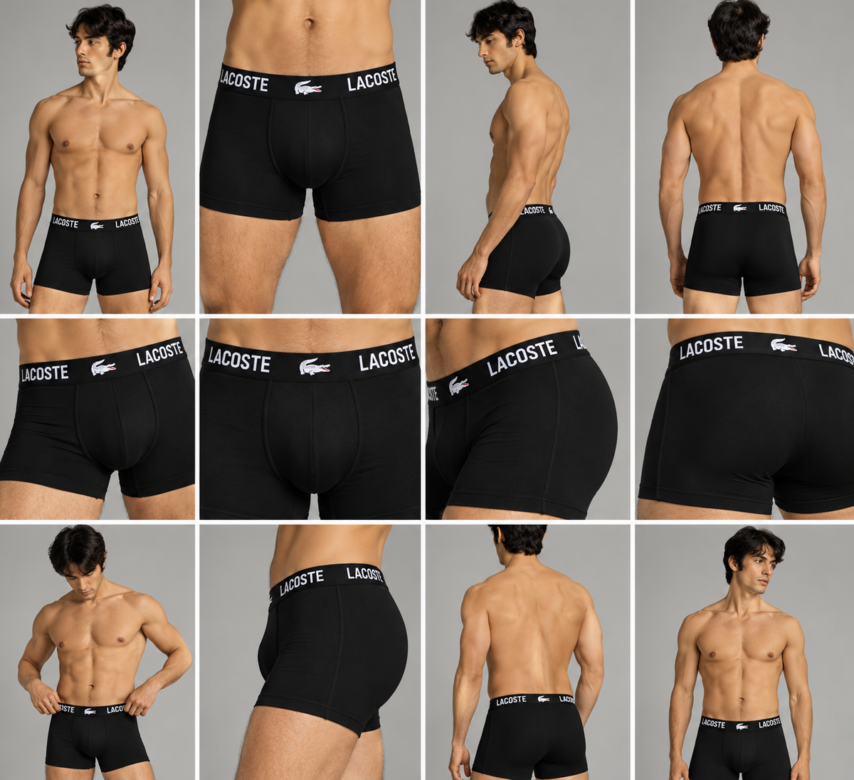 LACT COTTON STRECH TRUNK PACK OF THREE BLACK,