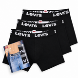 LEVIS ALL BLACK BOXER PACK OF THREE