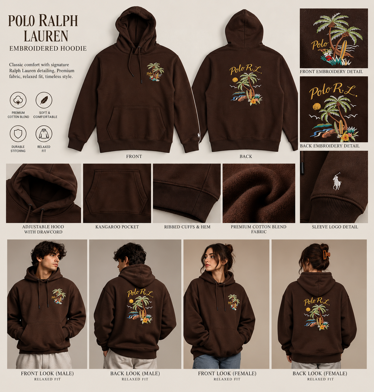 RL EMB HOODIES